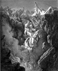 "Death of Korah, Dathan, and Abiram" by Gustave Doré