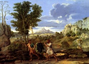 'The Spies With The Grapes Of The Promised Land' by Nicolas Poussin (1664)