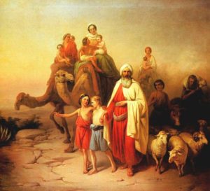 Abraham's Journey to Canaan, by Jozsef Molnar (1850)